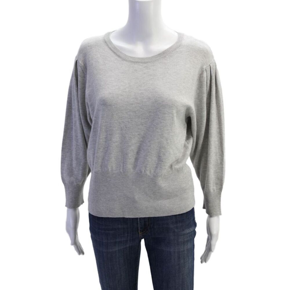 Survival Womens Long Sleeve Pullover Crew Neck Knit Sweater Gray Size L